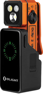 Olight Oclip 2 Ultra Premium Amber Orange Clip Flashlight with Charging Dock (OLTOCLIP2ULPAO) — product view