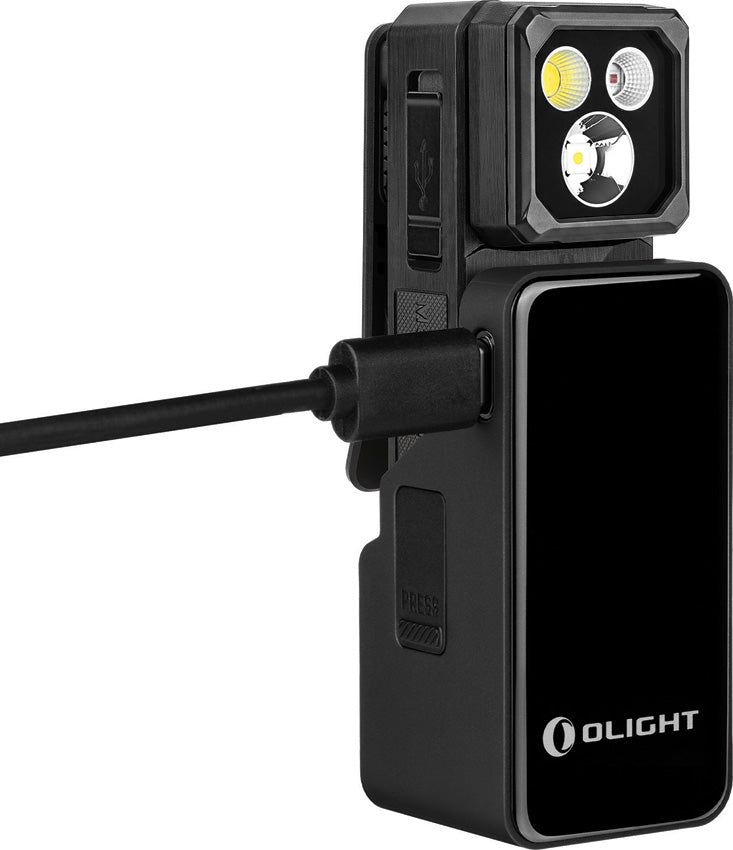 Olight Oclip 2 Ultra Premium Onyx Black Clip Flashlight with Charging Dock (OLTOCLIP2ULPOB) — detail view 2