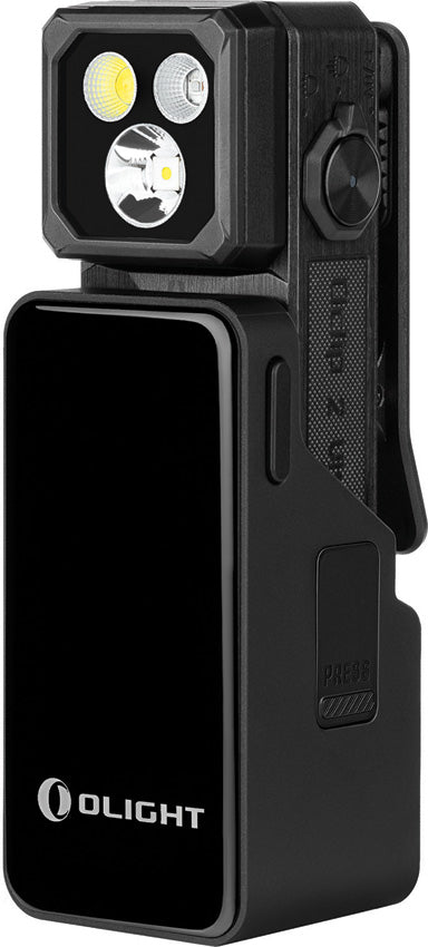 Olight Oclip 2 Ultra Premium Onyx Black Clip Flashlight with Charging Dock (OLTOCLIP2ULPOB) — detail view 3