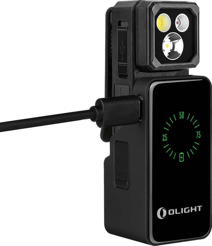 Olight Oclip 2 Ultra Premium Onyx Black Clip Flashlight with Charging Dock (OLTOCLIP2ULPOB) — detail view 4