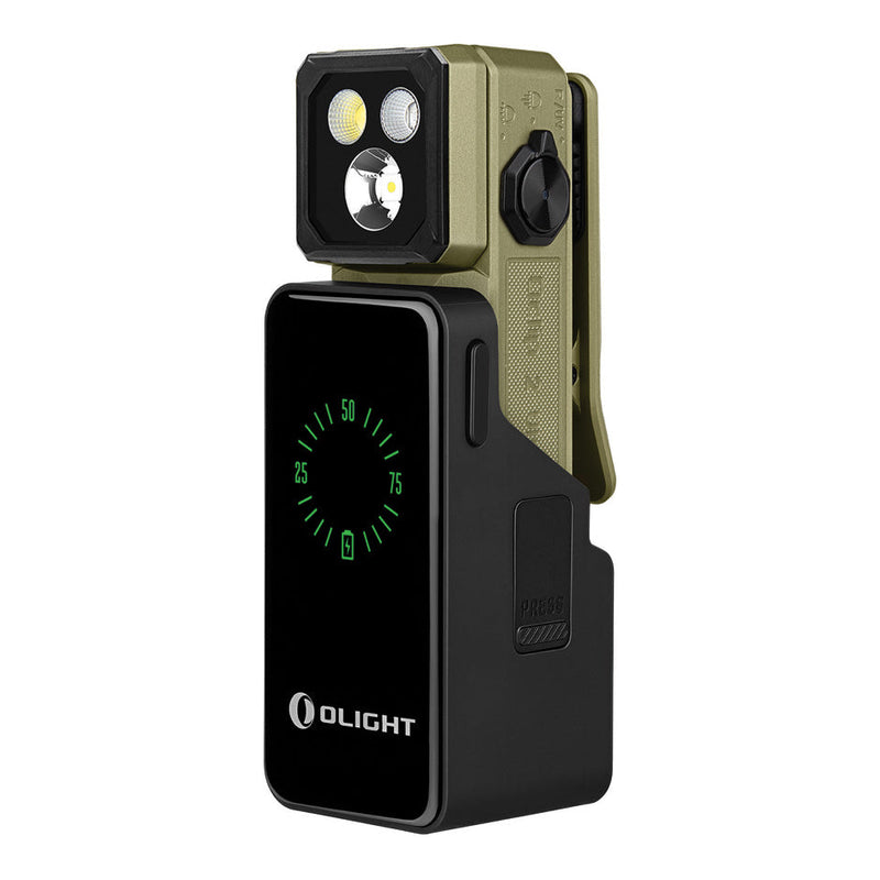 Olight Oclip 2 Ultra Premium Olive Green Clip Flashlight with Charging Dock (OLTOCLIP2ULPOG) — product view
