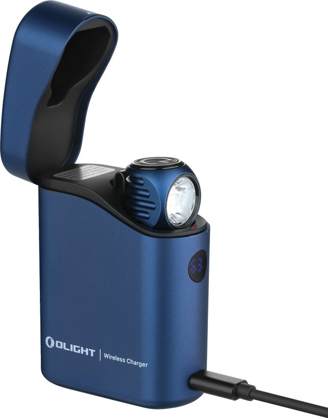 Olight Perun 3 Mini Premium Midnight Blue Headlamp with Charging Case (OLTPERUN3MKMNBU) — detail view 4