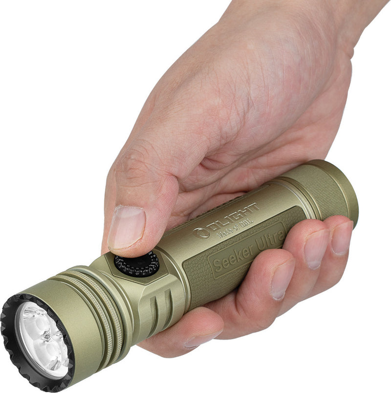 Olight Seeker Ultra Olive Green 4800 Lumen Rechargeable Flashlight (OLTSKRULTRAOLG) — detail view 7
