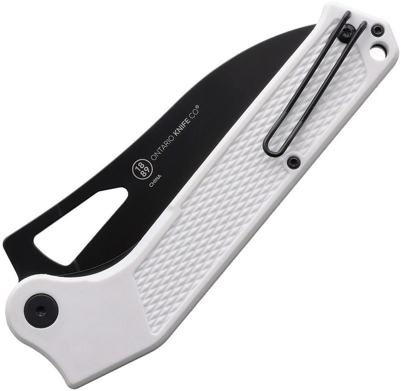 Ontario Camp Plus EDC Linerlock Wht CP [MED KNIFE OD WHITE TC]