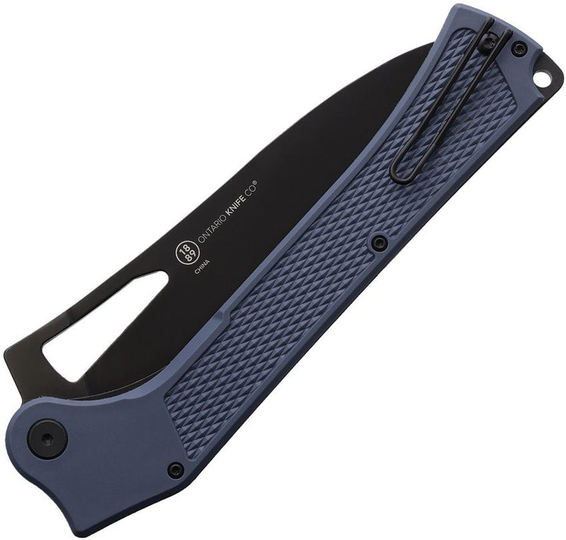 Ontario Camp Plus EDC Linerlock Gry CP [LARGE KNIFE OD GREY TC]