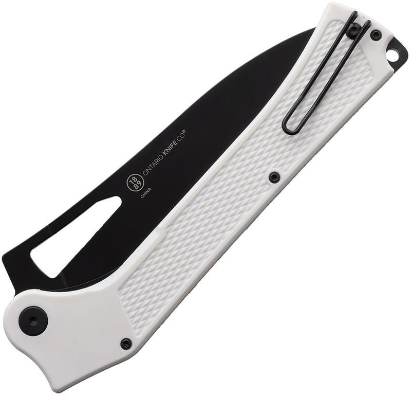 Ontario Camp Plus EDC Linerlock Wht [LARGE KNIFE OD WHITE]