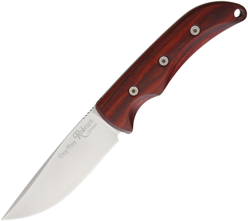 Ontario Robeson Heirloom Drop Point Wood Handle Fixed Blade Knife [8700] - product view 1