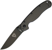 Ontario RAT II Carbon fiber (3.00" Finish D2 tool steel) Folding Knife [8834] - product view 1