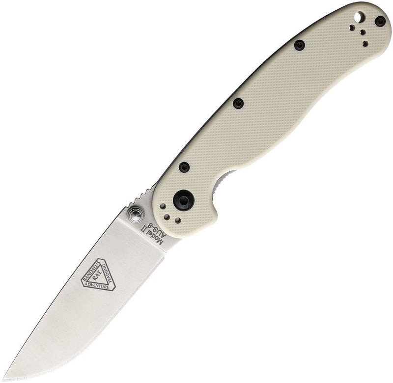 Ontario RAT II Linerlock Ivory G10 [8861BONE]