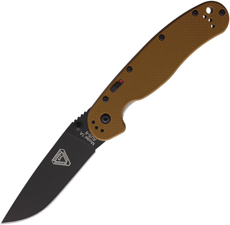 Ontario RAT IA Brown G10 (3.50" AUS-8 stainless) Folding Knife [8871TN] - product view 1