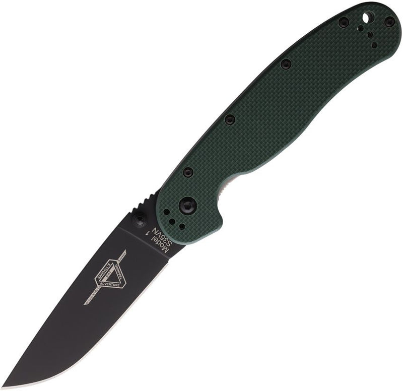 Ontario RAT I Linerlock Green G10 [8991]