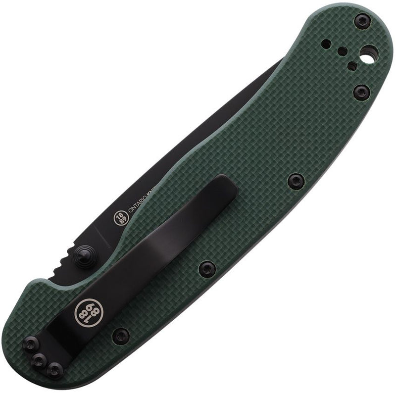 Ontario RAT I Linerlock Green G10 [8991]
