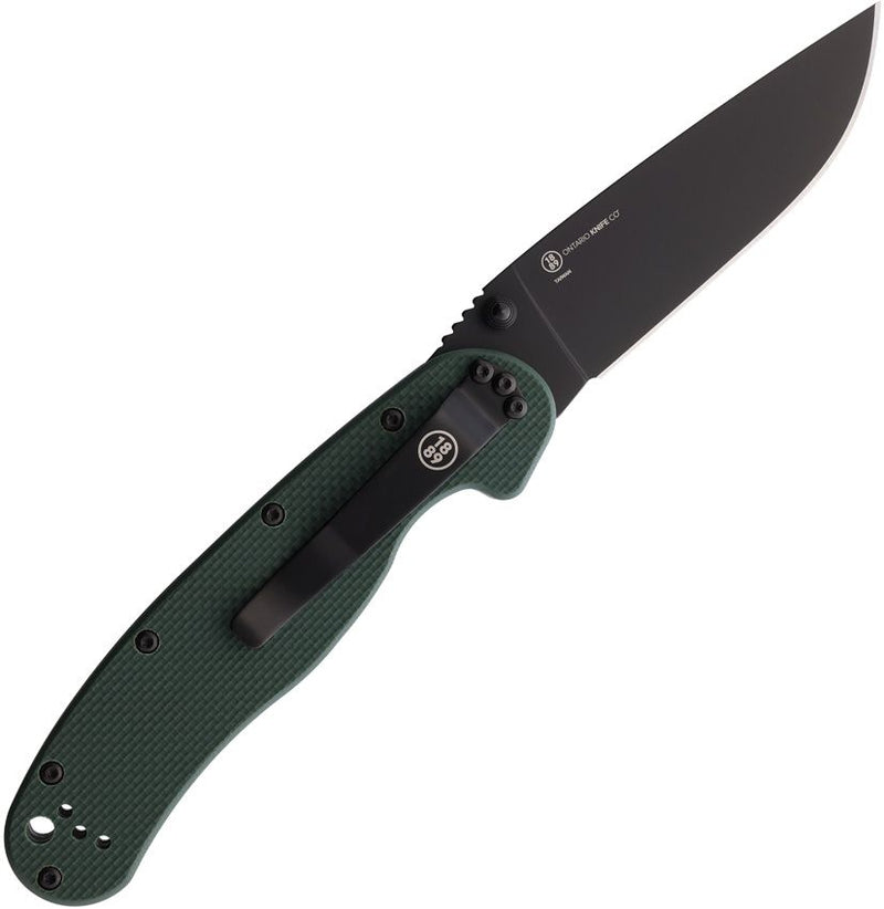 Ontario RAT I Linerlock Green G10 [8991]