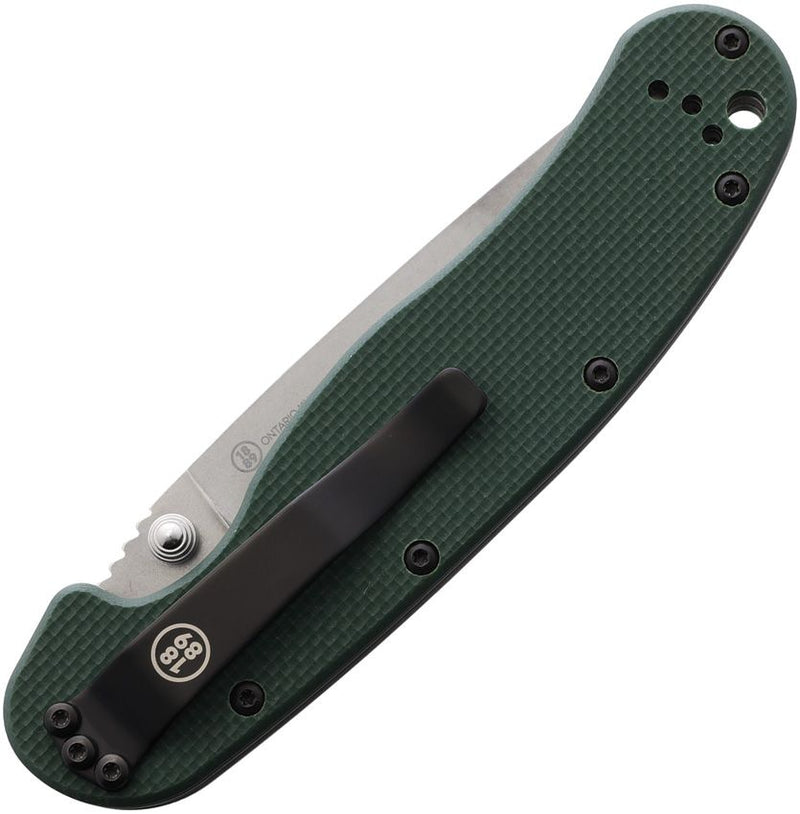 Ontario RAT I Linerlock Green G10 SW [8992]