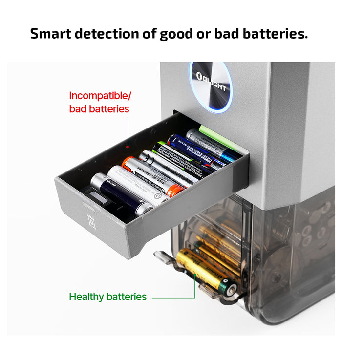 Olight Ostation X 3-in-1 Rechargeable AA/AAA Battery Charger (OSTATIONXAAA)