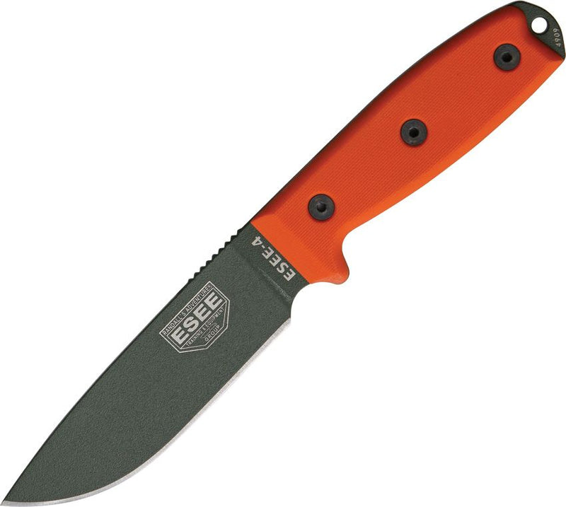 ESEE Model 4 Plain Edge Fixed Blade Knife [ESEE-4P-OD]