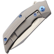 Reate T2500 Frame Lock CF Folding Knife — Bohler M390 / Gray [REA059] — product view 2