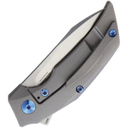 Reate T2500 Frame Lock Orange G10 Folding Knife — Bohler M390 / Gray [REA097] — product view 2