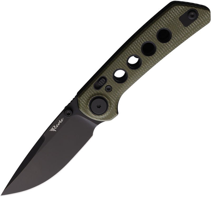 Reate PL-XT Pivot Lock Green PVD Folding Knife — Nitro V [REA131] — product view 1