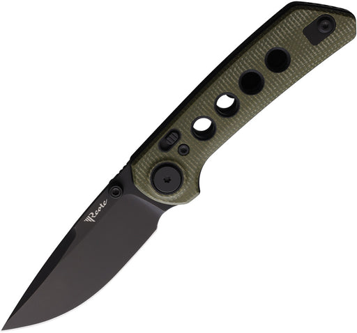 Reate PL-XT Pivot Lock Green PVD Folding Knife — Nitro V [REA131] — product view 1