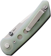 Reate PL-XT Pivot Lock Jade Stonewash Folding Knife — Nitro V / Green [REA134] — product view 2