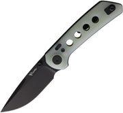 Reate PL-XT Pivot Lock Jade PVD Folding Knife — Nitro V / Green [REA135] — product view 1