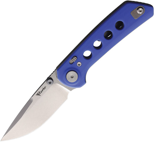 Reate PL-XT Pivot Lock Blue Stonewash Folding Knife — Nitro V [REA141] — product view 1