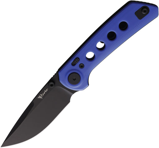 Reate PL-XT Pivot Lock Blue PVD Folding Knife — Nitro V [REA142] — product view 1