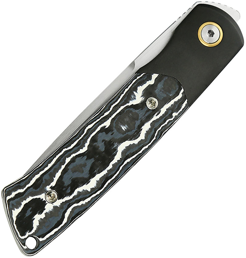 Reate Tribute Liner Lock White Storm Folding Knife — Bohler M390 [REA152] — product view 3