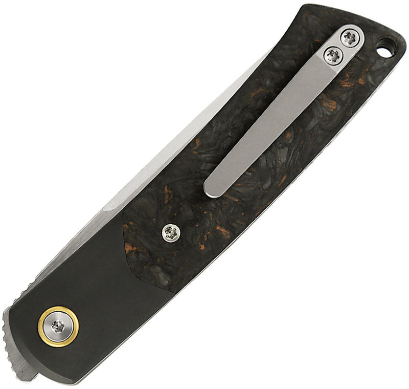 Reate Tribute Liner Lock Dark Matter Folding Knife — Bohler M390 [REA153] — product view 2