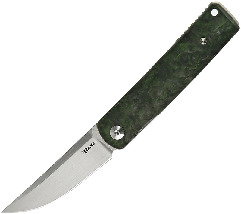 Reate Bushido Liner Lock Dark Matter Green Folding Knife — Bohler M390 [REA157] — product view 1