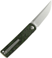 Reate Bushido Liner Lock Dark Matter Green Folding Knife — Bohler M390 [REA157] — product view 3