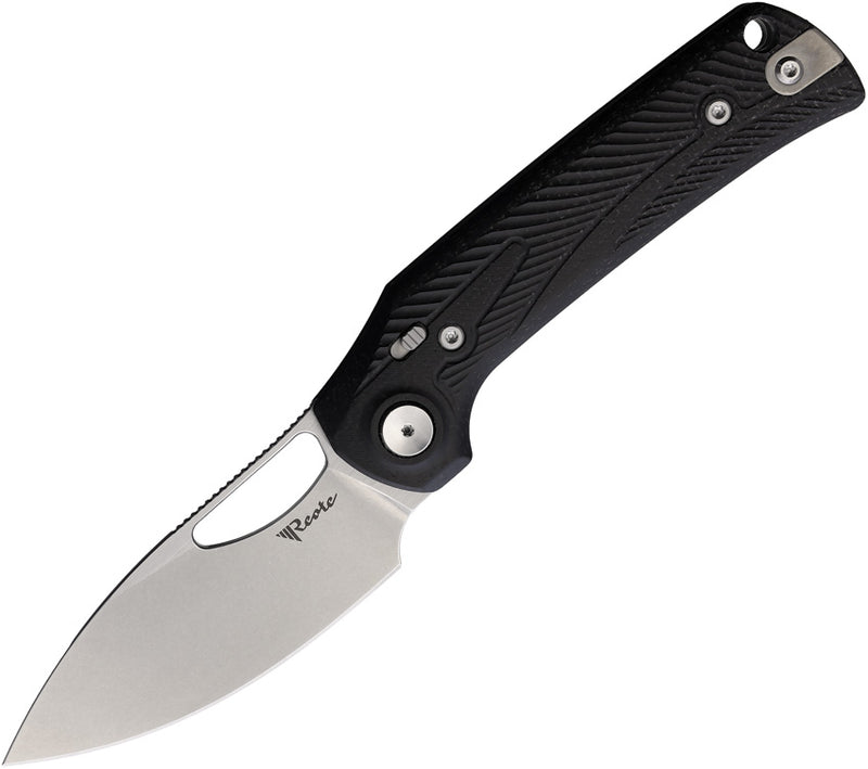 Reate PL-XE Pivot Lock Black Micarta Stonewash Folding Knife — Nitro V [REA167] — product view 1
