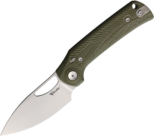 Reate PL-XE Pivot Lock Green Micarta Stonewash Folding Knife — Nitro V [REA169] — product view 1