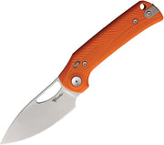 Reate PL-XE Pivot Lock Orange G10 Stonewash Folding Knife — Nitro V [REA173] — product view 1