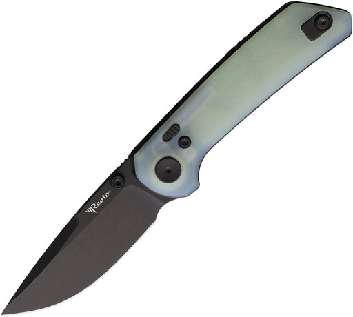Reate PL-XT Pivot Lock Jade PVD Folding Knife — Nitro V / Green [REA176] — product view 1