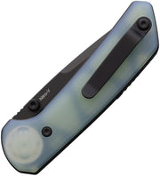 Reate PL-XT Pivot Lock Jade PVD Folding Knife — Nitro V / Green [REA176] — product view 2