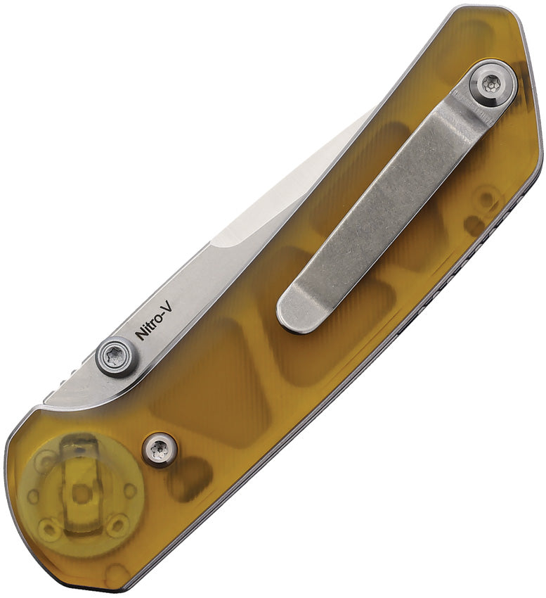Reate PL-XT Pivot Lock Ultem Stonewash Folding Knife — Nitro V [REA177] — product view 2