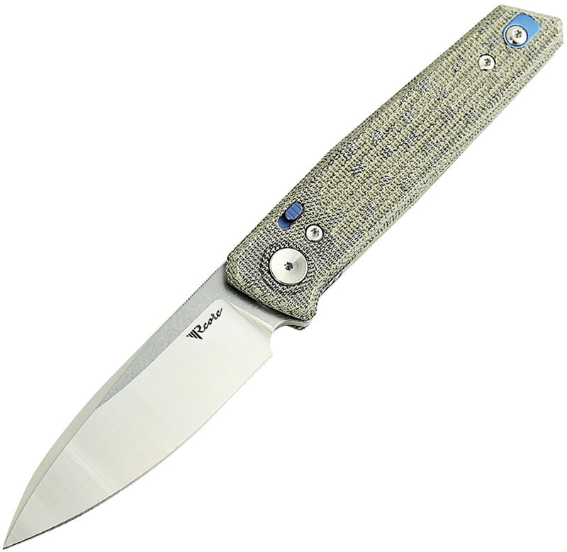 Reate PL-6 Pivot Lock Green Micarta Folding Knife — Nitro V [REA184] — product view 1