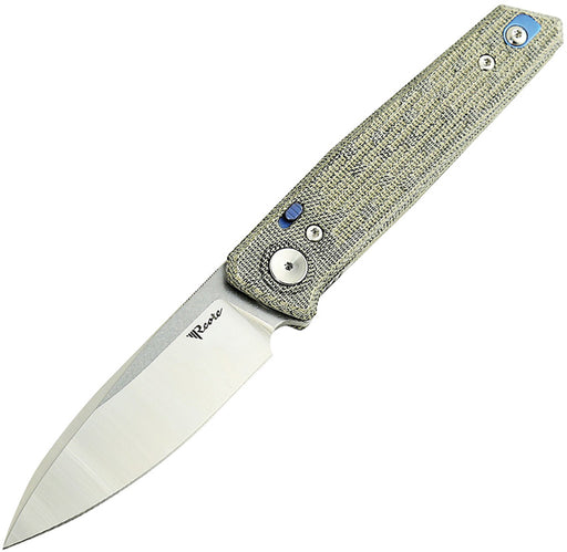 Reate PL-6 Pivot Lock Green Micarta Folding Knife — Nitro V [REA184] — product view 1