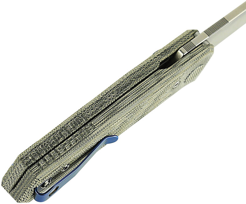Reate PL-6 Pivot Lock Green Micarta Folding Knife — Nitro V [REA184] — product view 4