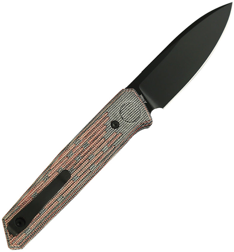 Reate PL-6 Pivot Lock Red Micarta Folding Knife — Nitro V [REA187] — product view 3