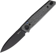 Reate PL-6 Pivot Lock Black Micarta Folding Knife — Nitro V [REA189] — product view 1