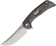 Reate PL-7 Pivot Lock Red/Black Micarta Folding Knife — Nitro V [REA191] — product view 1