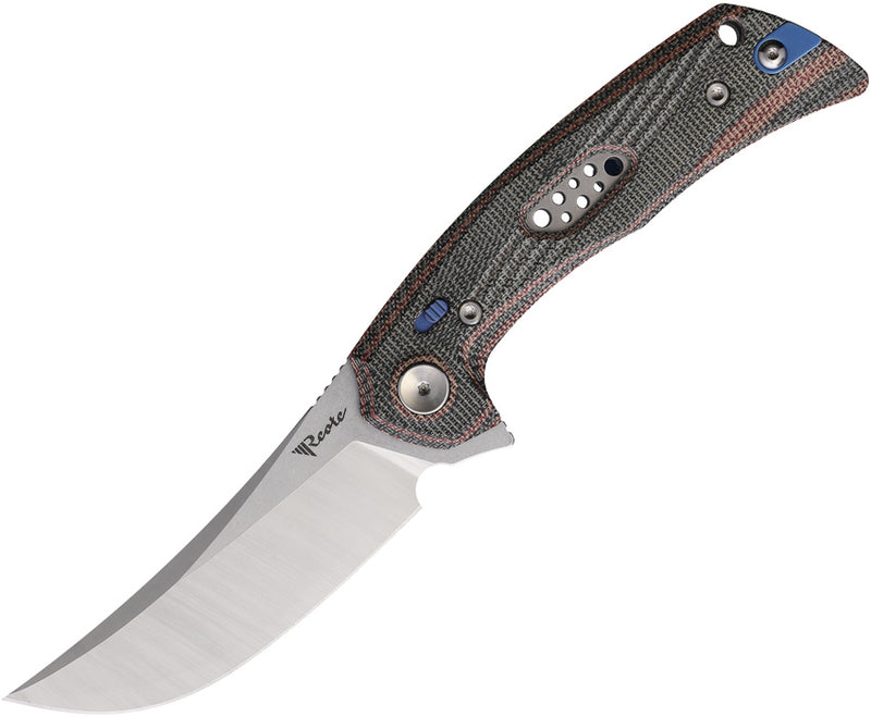 Reate PL-7 Pivot Lock Red/Black Micarta Folding Knife — Nitro V [REA191] — product view 1