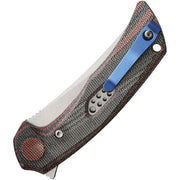 Reate PL-7 Pivot Lock Red/Black Micarta Folding Knife — Nitro V [REA191] — product view 2