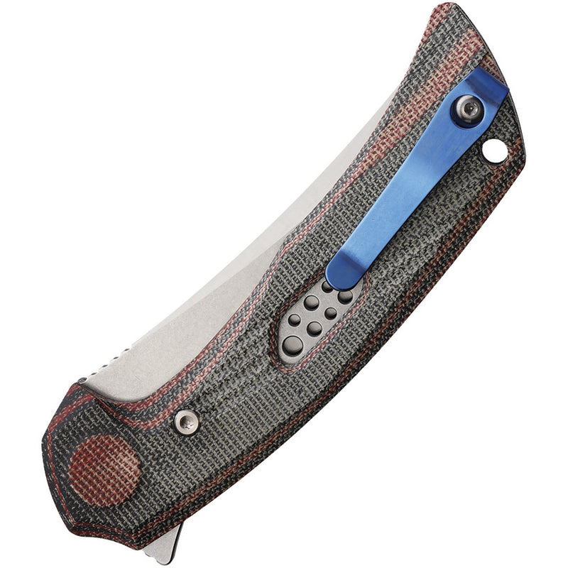 Reate PL-7 Pivot Lock Red/Black Micarta Folding Knife — Nitro V [REA191] — product view 2