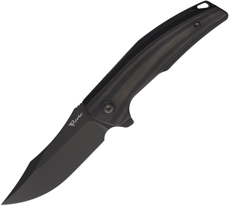 Reate Jack Jr Frame Lock Folding Knife — CPM S30V / Black [REA199] — product view 1