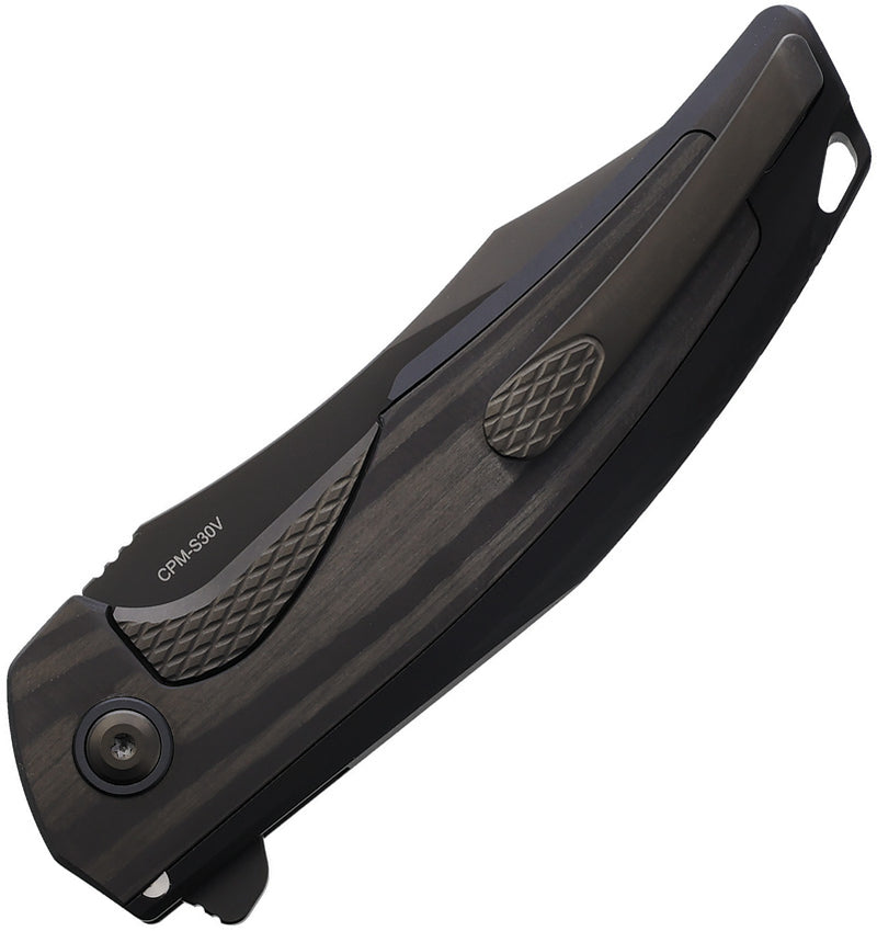 Reate Jack Jr Frame Lock Folding Knife — CPM S30V / Black [REA199] — product view 2