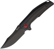 Reate Jack Jr Frame Lock Black/Red Folding Knife — CPM S30V [REA200] — product view 1